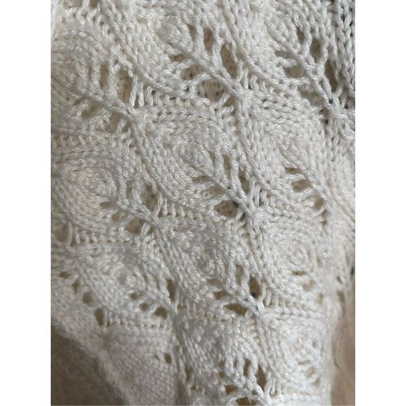 Loft women’s white back button down sweater size small - Picture 3 of 4